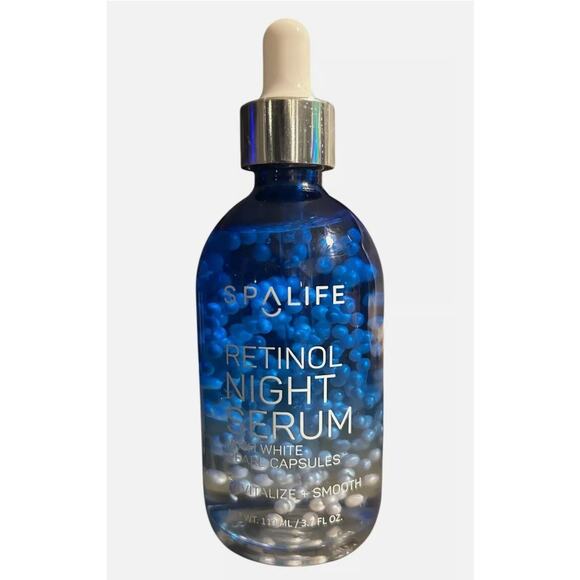 SEALED Spa Life Retinol Night Serum w/White Pearl Capsules - Picture 1 of 8